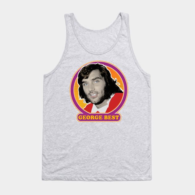 George Best // Retro Style Fan Art Design Tank Top by DankFutura